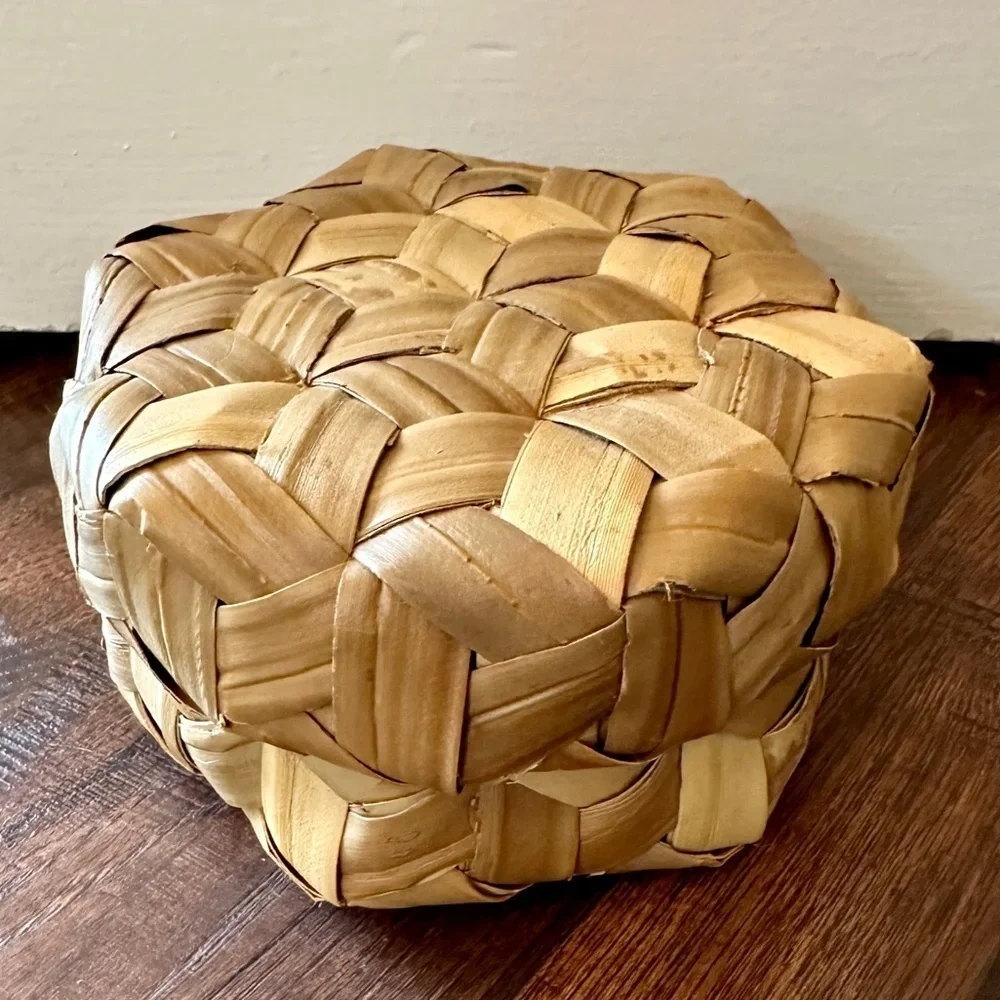 Palm Leaf Basket with Lid